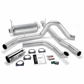 Git-Kit Bundle Power System W/Single Exit Exhaust Chrome Tip 99 Ford 7.3L Truck W/Catalytic Converter Banks Power - 47511