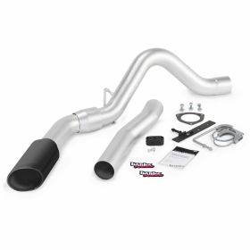 Monster Exhaust System Single Exit Black Tip 15 6.6L LML DCSB-CCLB Banks Power - 47787-B