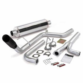 Monster Exhaust System Single Exit Black Tip 04-15 Nissan 4.0L Frontier All Cab/Beds Banks Power - 48125-B