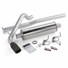 Monster Exhaust System Single Exit Black Tip 13-14 Toyota Tacoma 4.0L ECLB-DCLB Banks Power - 48139-B