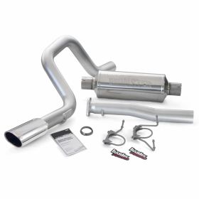 Monster Exhaust System Single Exit Chrome Ob Round Tip 07-14 Toyota 4.0 FJ Cruiser Banks Power - 48142