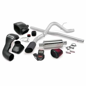 Stinger Bundle Power System W/Single Exit Exhaust Black Tip 04-08 Ford 5.4L F-150 ECSB Banks Power - 48482-B