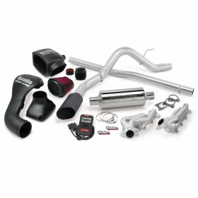 PowerPack Bundle Complete Power System W/Single Exit Exhaust Black Tip 04-08 Ford 5.4L F-150 ECSB Banks Power - 48532-B