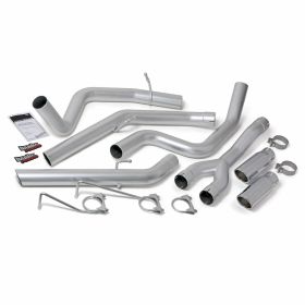 Monster Exhaust System DualRear Exit Chrome Round Tips 14-16 Ram 1500 3.0L EcoDiesel Banks Power - 48602
