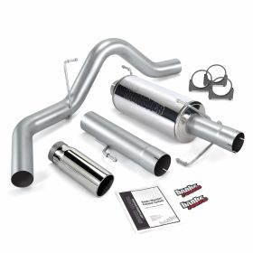 Monster Exhaust System Single Exit Chrome Round Tip 06-07 Dodge 5.9L 325hp Mega Cab Banks Power - 48708