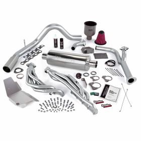 PowerPack Bundle Complete Power System W/Single Exit Exhaust Chrome Tip 99-04 Ford 6.8 Truck EGR Early Catalytic Converter Banks Power - 49130