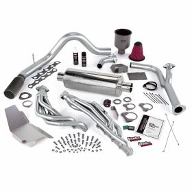 PowerPack Bundle Complete Power System W/Single Exit Exhaust Black Tip 00-04 Ford 6.8L Excursion No EGR Banks Power - 49134-B