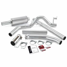 Git-Kit Bundle Power System W/Single Exit Exhaust Chrome Tip 98-00 Dodge 5.9L Standard Cab Banks Power - 49357