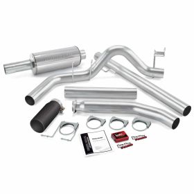 Git-Kit Bundle Power System W/Single Exit Exhaust Black Tip 01 Dodge 5.9L Standard Cab Banks Power - 49359-B