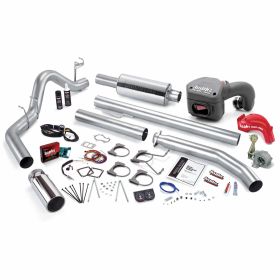 PowerPack Bundle Complete Power System W/Single Exit Exhaust Chrome Tip 01 Dodge 5.9L Standard Cab 235hp Banks Power - 49392