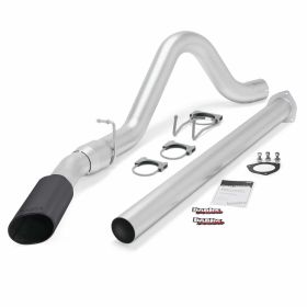 Monster Exhaust System Single Exit Black Tip 11-14 Ford 6.7L F250/F350/450 CCSB-CCLB Banks Power - 49788-B