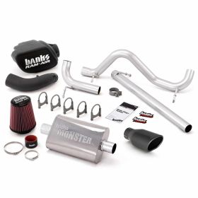 Stinger Bundle Power System No AutoMind W/Single Exit Exhaust Black Tip 07-11 Jeep 3.8L Wrangler JK 2 Door Banks Power - 51338-B
