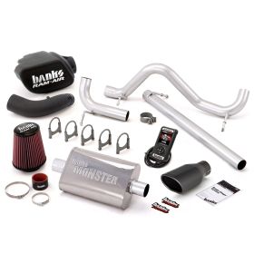 Stinger Bundle Power System W/AutoMind Single Exit Exhaust Black Tip 07-11 Jeep 3.8L Wrangler JK 2 Door Banks Power - 51339-B