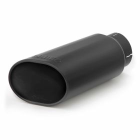 Tailpipe Tip Kit Ob Round Slash Cut Black 4 Inch Tube 5 X 6 X 14 inch Banks Power - 52927