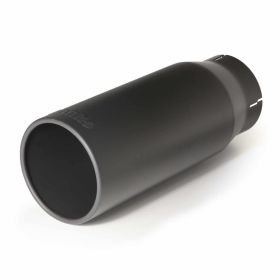 Tailpipe Tip Kit Round Straight Cut Black 4 Inch Tube 5 Inch X 12.5 inch Banks Power - 52931