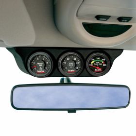 Overhead Console Pod 3 Gauges 2003-2007 Dodge Ram 1999-2007 Ford Super Duty Black Banks Power - 63367