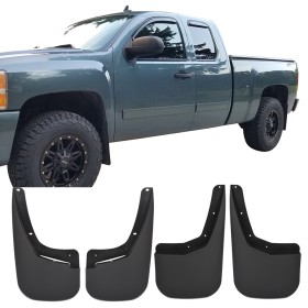 2007-2014 Chevrolet Silverado 1500 Polypropylene Mud Flaps Mud Guards Splash Guards 4pcs Sets - 5-BLM-CSV07