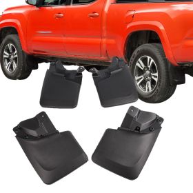 2016-2018 Toyota Tacoma Polypropylene Mud Flaps Mud Guards Splash Guards 4pcs Sets - 5-BLM-TTAC16