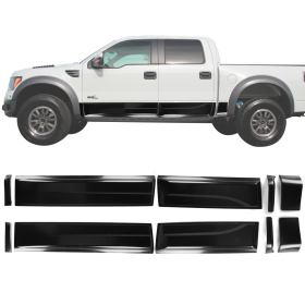 2009-2014 Ford F-150 Raptor Side Body Molding Cladding Trim ABS 10pcs - 5-SBM-FF150RAP09CC
