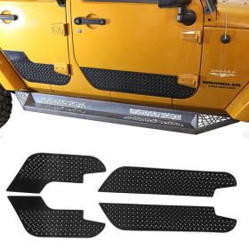 2007-2018 Jeep Wrangler JK 4DR Side Body Cladding Trim ABS Black 4pcs - 5-SBM-JW074