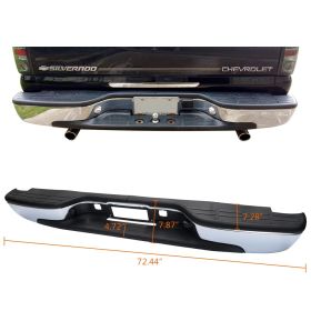 1999-2006 Chevrolet Silverado 1500 SS Rear Step Bumper SS Chrome - 5-SBR-CSV99-CH