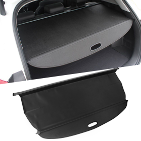 2016-2018 Hyundai Tucson Tonneau Cargo Shade Cover Black Polyurethane Leather - 5-TC-HYTUC16-BK