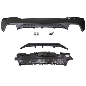 2017-2018 BMW 5-Series G30 MP Style Type 1 Cover Rear Bumper Diffuser - 8-BLR-MPG3017T1