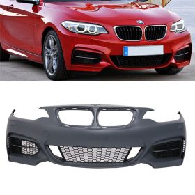 2014-2016 BMW 2-Series F22/F23 M235 Style Front Bumper Conversion Body Kit Polypropylene - 8-FB-M235F221416-MS