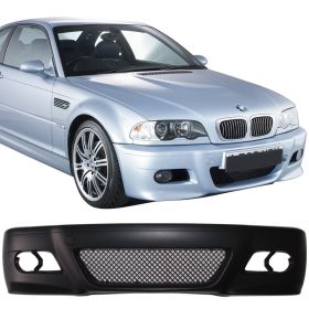 1999-2006 BMW 3-Series E46 2DR Coupe M3 Style Front Bumper Cover Bodykit Black - 8-FB-M3E460006-2