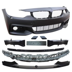 2014-2016 BMW 4-Series F32/F36 Gran Coupe/Coupe M-Performance Front Bumper Fog Cover Polypropylene - 8-FB-MPF32-1315-FC