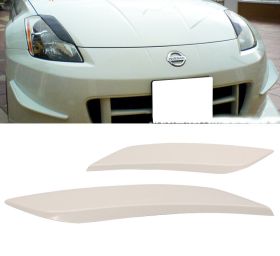 2003-2008 Nissan 350z Headlight Eyelids Eyebrows Cover Painted #QX1 Glacier Pearl - 9-EY-0019