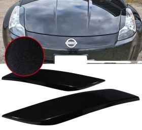 2003-2008 Nissan 350z Headlight Eyelid Eyebrow Cover Paint #G41 Black Metallic - 9-EY-0082