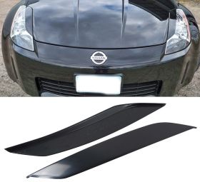2003-2008 Nissan 350z 2Dr Unpainted ABS Headlight Eyelids Eyebrows Cover - 9-EY-0106