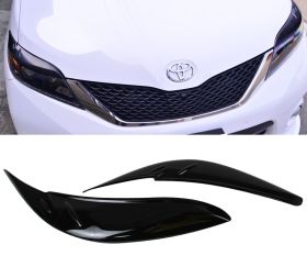 2011-2017 Toyota Sienna MP Headlight Eyelids Eyebrow Cover Painted #040 Super White II - 9-EY-0124-040