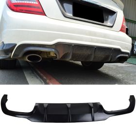 2012-2014 Mercedes C-Class W204 LCI Sport AMG Style Rear Bumper Diffuser Lip ABS - 9-RH-0005