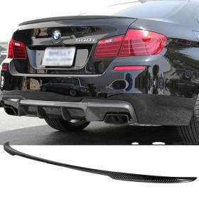 2011-2016 BMW 5-Series F10 Sedan Performance Trunk Spoiler Matte Carbon Fiber (Carbon Fiber) - 9-T-0121