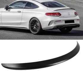 2015-2017 Mercedes C-Class W205 Coupe AMG Painted Trunk Spoiler #040 Black - 9-T-1328