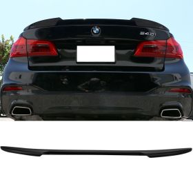 2017-2018 BMW 5-Series G30 Sedan M4 V Style Trunk Spoiler Painted #668 Jet Black - 9-T-1587
