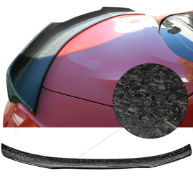 2015-2019 Ford Mustang S550 V Style Trunk Spoiler Wing Forged Carbon Fiber - AST-FM15H-CFV2