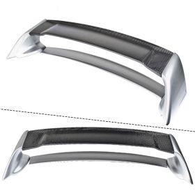 2006-2011 Honda Civic Coupe/Sedan Mugen RR Carbon Fiber Top Painted Trunk Spoiler Alabaster Silver Metallic - AST-HC064MUCF-NH700M