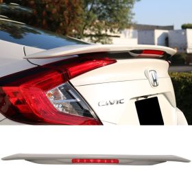 2016-2018 Honda Civic Sedan RS Style Painted Trunk Spoiler W/ LED ABS - AST-HC164RSLE-A