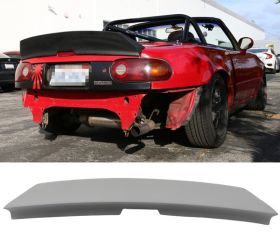 1990-1997 Mazda MX-5 Miata Ikon Style High Kick Duckbill Trunk Spoiler Lid FRP - AST-MMT90IK-FMB