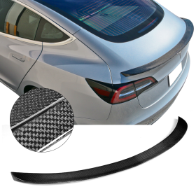2017-2019 Tesla Model 3 Ikon Style Trunk Spoiler-Carbon Fiber - AST-TSL318IK-CF