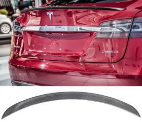 2012-2018 Tesla Model S Performance Rear Trunk Spoiler Wing-Carbon Fiber - AST-TSLS14-CF