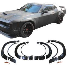 2017-2019 Dodge Challenger Demon Model Only Fender Flares DM Style Unpainted Polypropylene - BFD-DCHALL15DM-4P