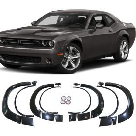 2015-2019 Dodge Challenger Base Model Fender Flares Demon Style Unpainted Polypropylene - BFD-DCHALL15OE-4P