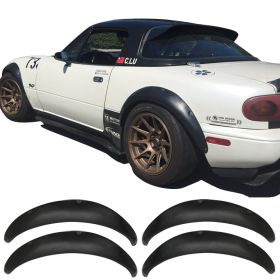1990-1997 Mazda MX-5 Miata NA NA 4 Piece Front+Rear 60mm Wide Polyurethane Fender Flares - BFD-MMT904P60-PU