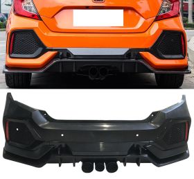2016-2018 Honda Civic Sedan CTR Type-R Rear Bumper Polypropylene Injection - BKP-HC16CTR-R
