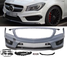 2013-2016 Mercedes CLA W117 AMG Style Front Bumper Polypropylene - BKP-MBW117AMG-F