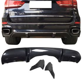 2014-2018 BMW X5 M-Sport F15 MP Style 3PC Rear Diffuser-Carbon Fiber - BLD-BF15MTMP3P-CF